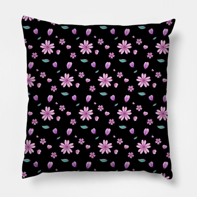Flowers pattern Pillow by JB's Design Store