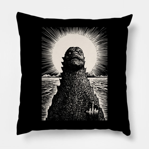 Fuck You Godzilla Pillow by Yopi