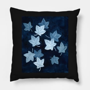 Blue Leaves in Water Pillow