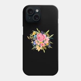 Watercolor Rose Floral Spray Phone Case