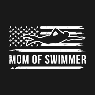 Swimming vintage flag art mixed with a MOM themes T-Shirt