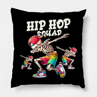 Hip Hop Squad – Vibrant Dabbing Skeleton Dab Dance Pillow