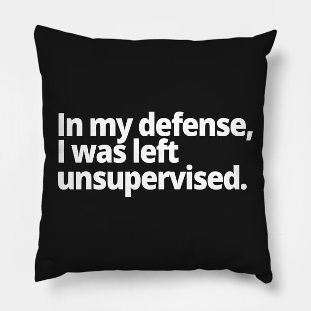 In my defense, I was left unsupervised. Pillow by WittyChest