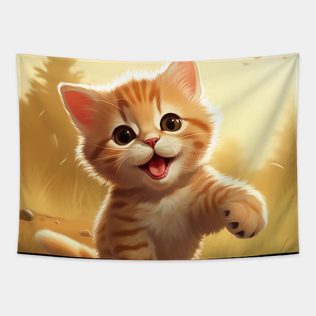 Joyful Paws Adventure Tapestry by vk09design