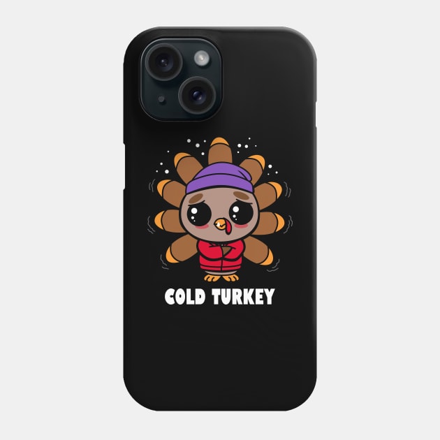 Cold Turkey Funny Cute Kawaii Turkey Winter Sneezing Cold Meme Phone Case by Originals By Boggs
