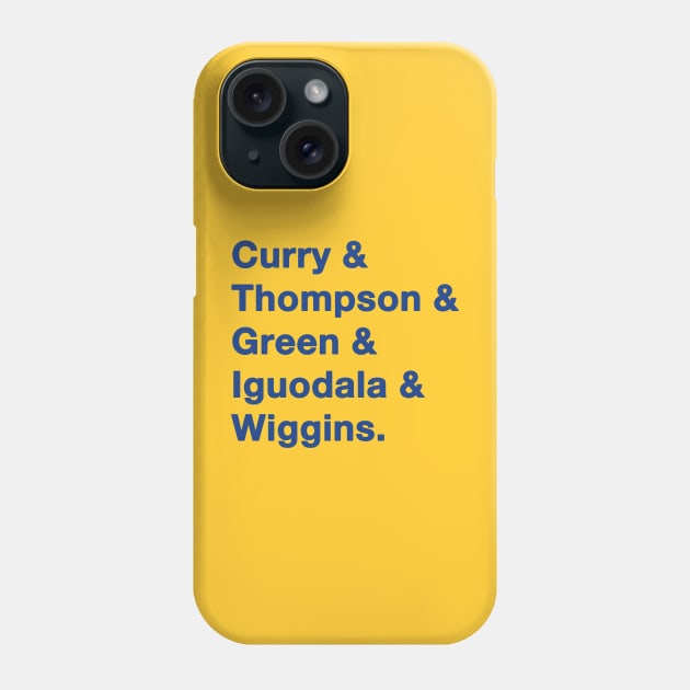 2022 Golden State Warrior Greats Blue Phone Case by IdenticalExposure