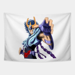 ikki the phoenix in saint seiya myth cloth anime art in white wallpaper of cosmos Tapestry