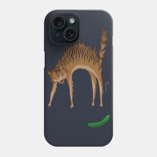 Cat v Cucumber Phone Case