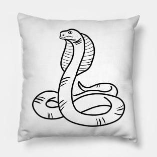 Stick figure cobra snake Pillow