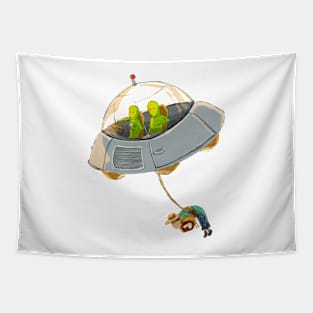 Aliens: UFO and a Farmer Tapestry