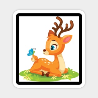 baby deer kids Magnet