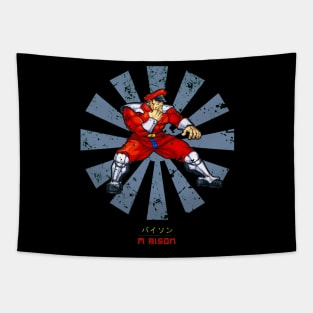 M Bison Retro Japanese Street Fighter Tapestry