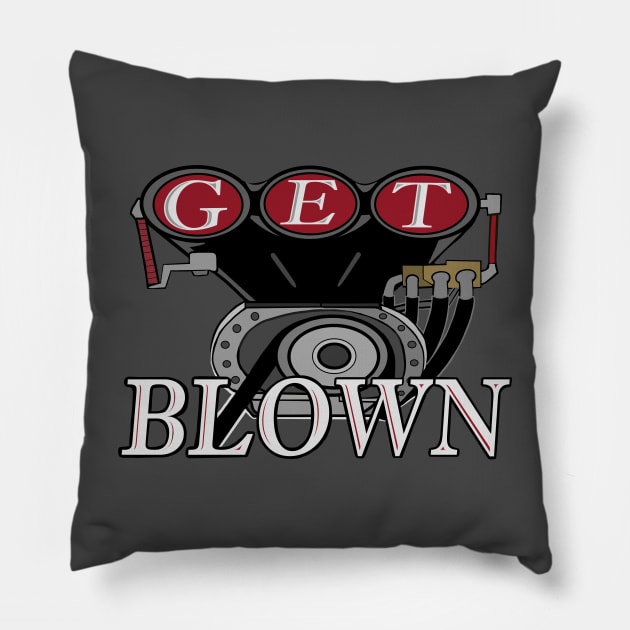 Get blown supercharger design Pillow by Ugga Dugga Designs