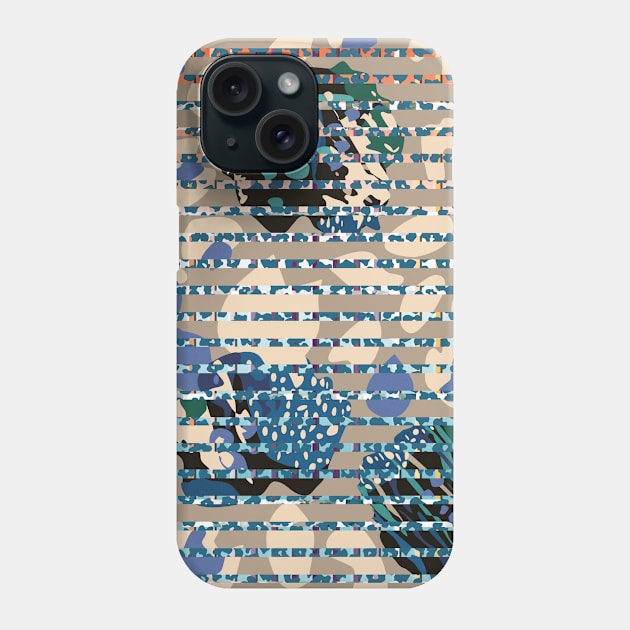 Colourful gradient unique flowers leopard stripes abstract modern 225 Pattern Phone Case by dvongart