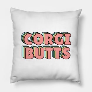 CORGI BUTTS PASTEL Pillow