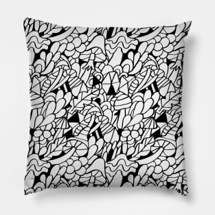 Doodle Mushrooms Pillow