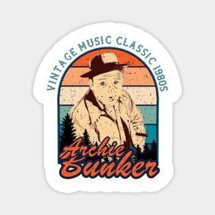 Archie Bunker Vintage Music Classic 1980s Magnet