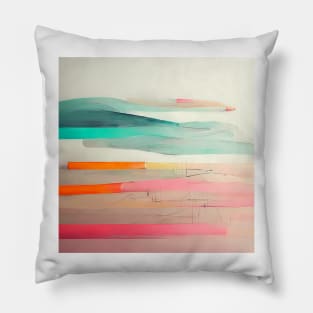 Pastel Abstract Lines Pillow