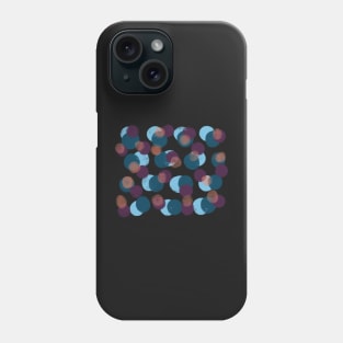 circles  pattern in blue and purple Phone Case