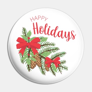 Happy Holidays Pin