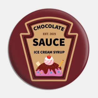 Chocolate Sauce  Ice Cream Costume Pin