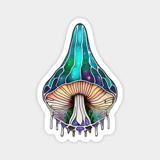 Celestial Mushroom Abstract Art Magnet