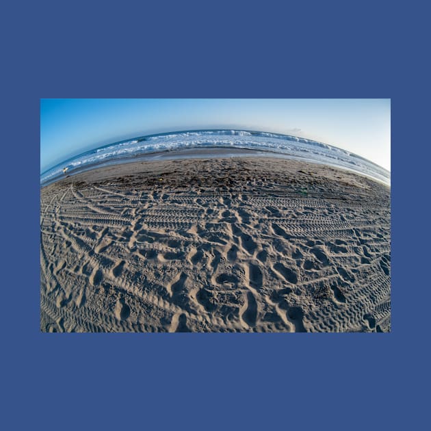 Tire tracks at the Zuma Beach, Malibu by AlexK