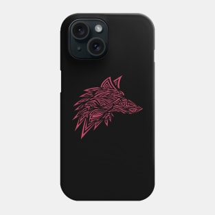 Wolf tattoo love colorful Phone Case