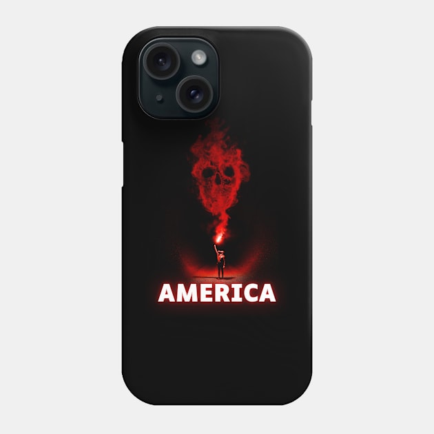 america ll flame on Phone Case by pesidsg