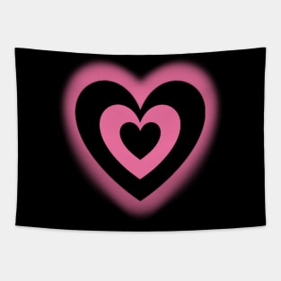 The pink heart x the black heart . Love symbol Tapestry