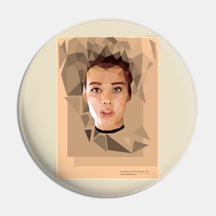 Low Poly Portrait Pin