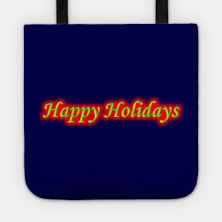 Happy Holidays Neon Retro Tote