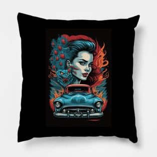 Hotrod Gal Pillow