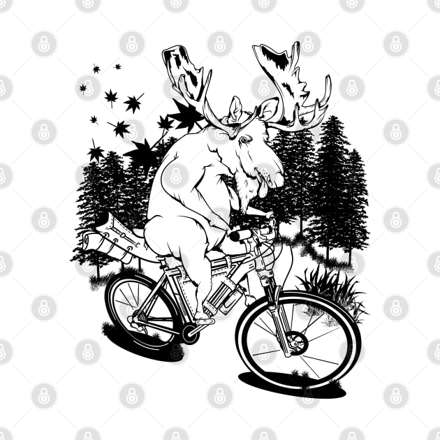 Funny moose cycle touring by mailboxdisco