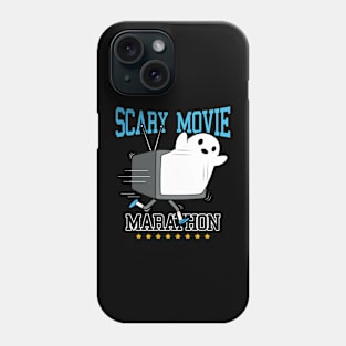 Funny Original Kawaii Scary Running Ghost Cartoon Gift For Ghost Horror Movie Fans Phone Case