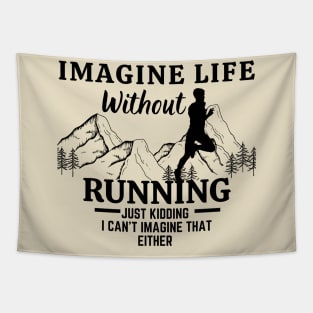 Running Pun Funny Sayings Tapestry