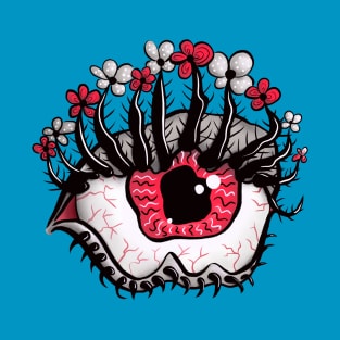 Melting Eye With Weird Eyelashes Psychedelic Art T-Shirt