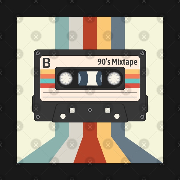 Vintage cassette tape by Kusumaillustration