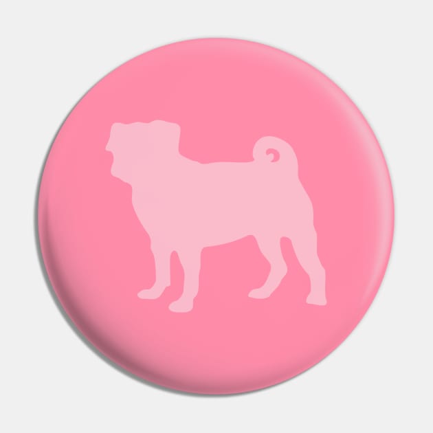 Pastel Pink Pug Pin by XOOXOO