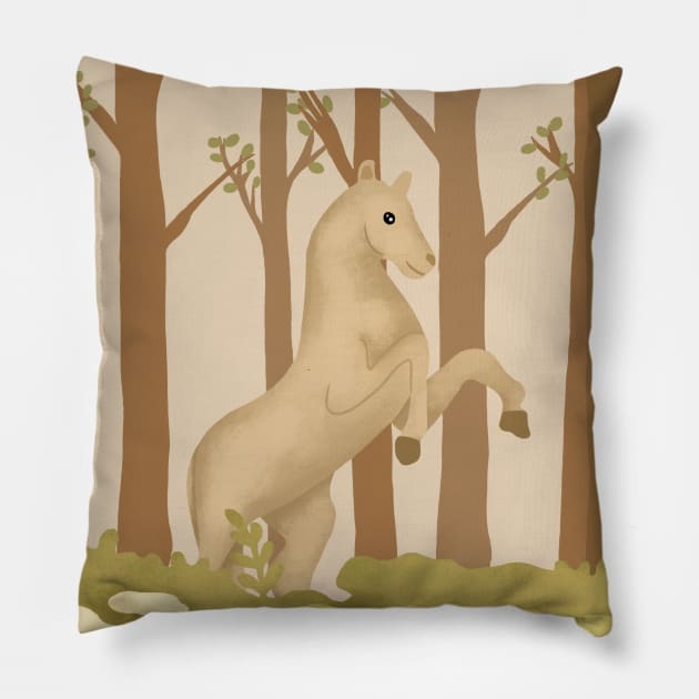 Wild Horse Pillow by Salfiart