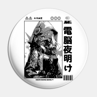 Cyberpunk Anime Cyborg Girl Japan Streetwear Japanese Manga Aesthetic Pin