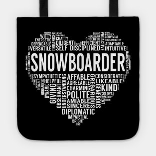 Snowboarder Heart Tote