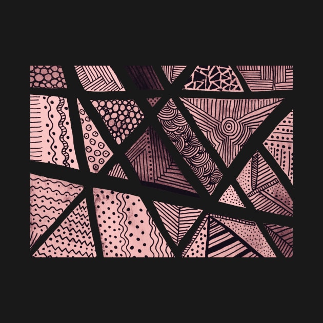 Geometric doodles - pink and black by wackapacka