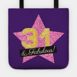 31st Birthday Gifts Women Fabulous - Pink Gold Tote