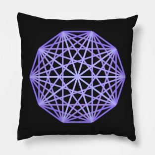 Light Peri Purple Polyhedron Geometric Shape Pillow