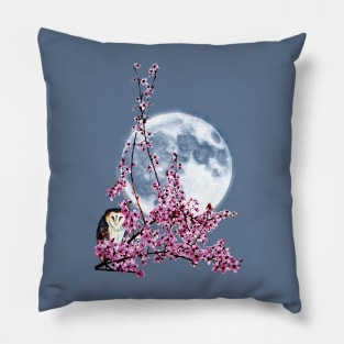 Owl in Plum Tree Pillow