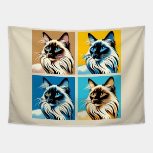 Balinese Pop Art - Cat Lover Gift Tapestry