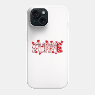 Nurse Heart Leopard Happy Valentine_s Day Phone Case