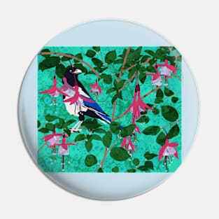 Magpie in the Fuchsia Pin