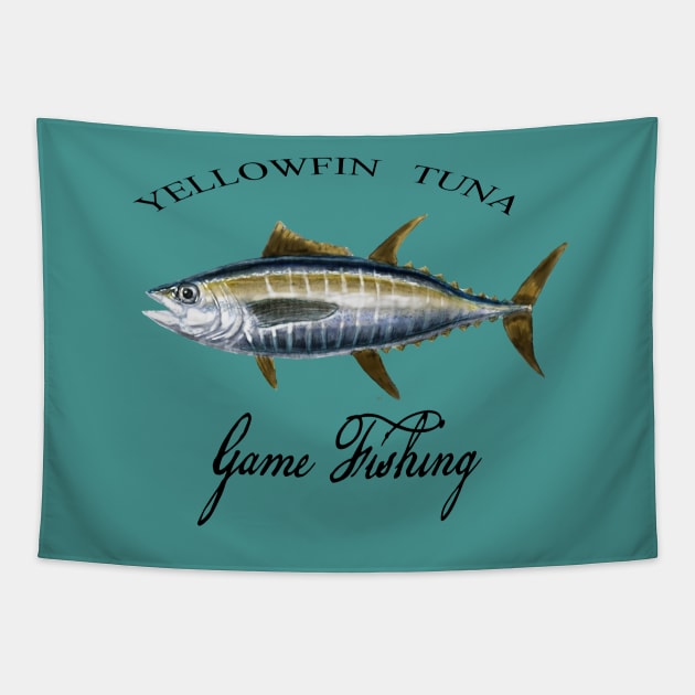 Yellowfin Tuna Tapestry by PeggyNovak